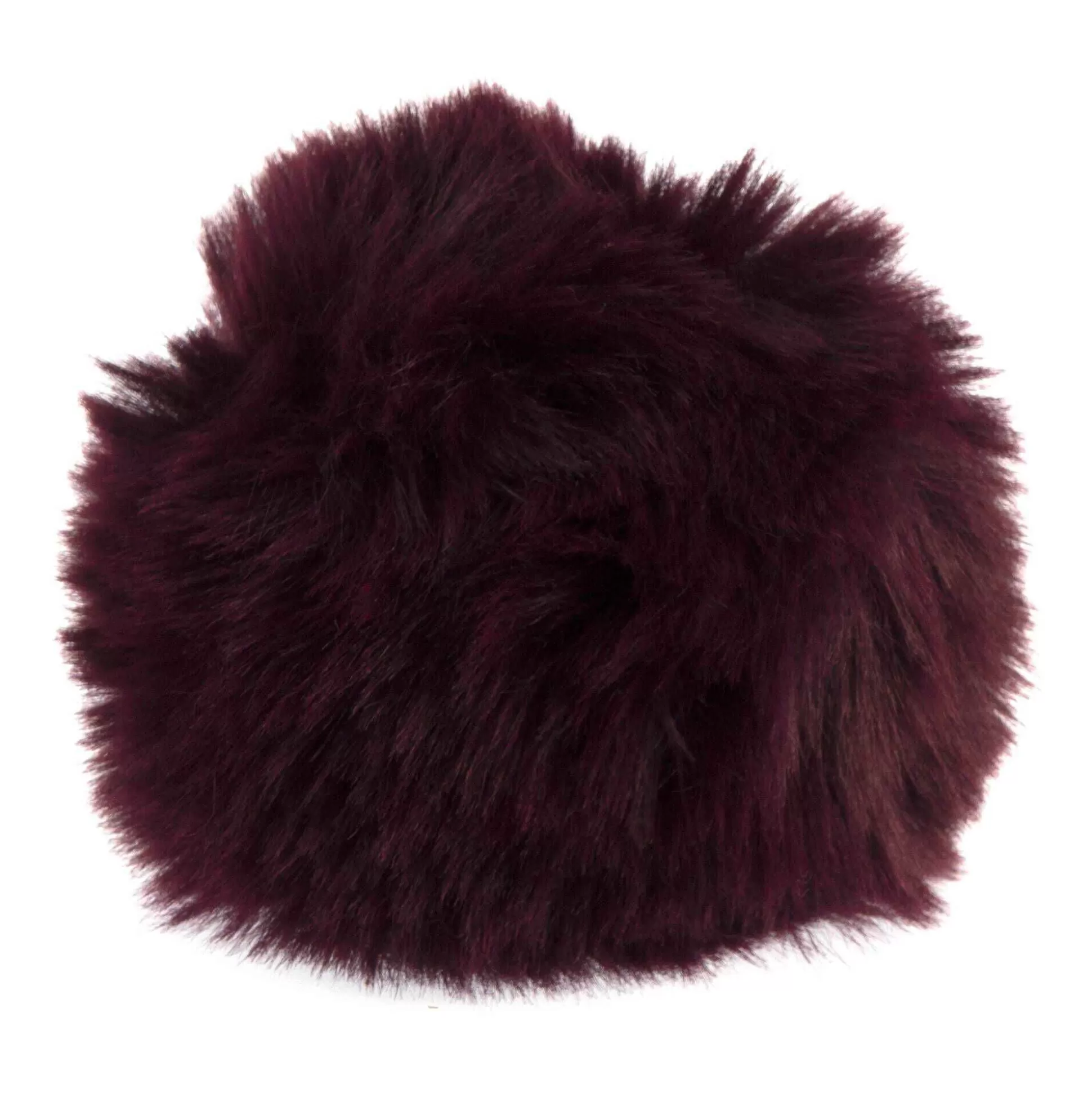 Burgundy Faux Fur Pom Pom 11Cm-Hobbycraft New