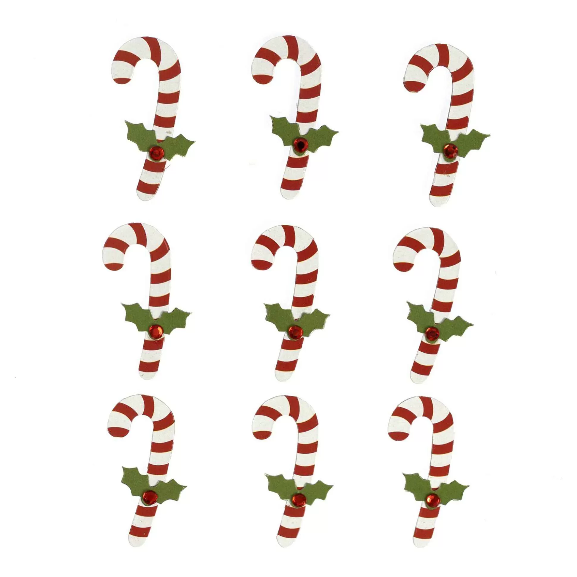 Candy Cane Embellishments 9 Pack-Hobbycraft Sale