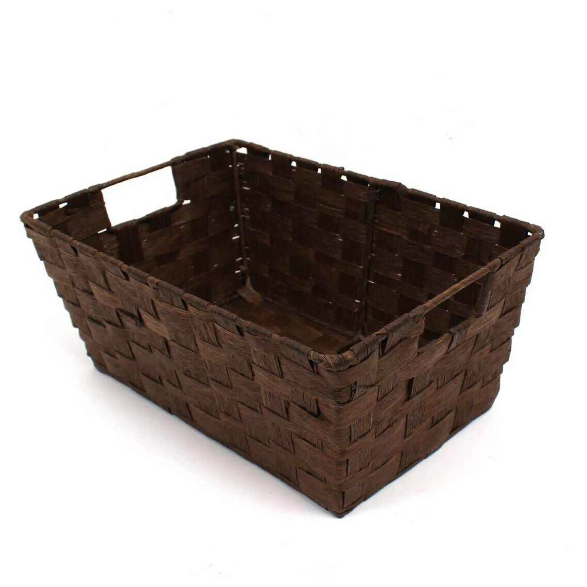 Chocolate Brown Paper Storage Basket 33Cm X 23Cm X 14Cm-Hobbycraft Sale