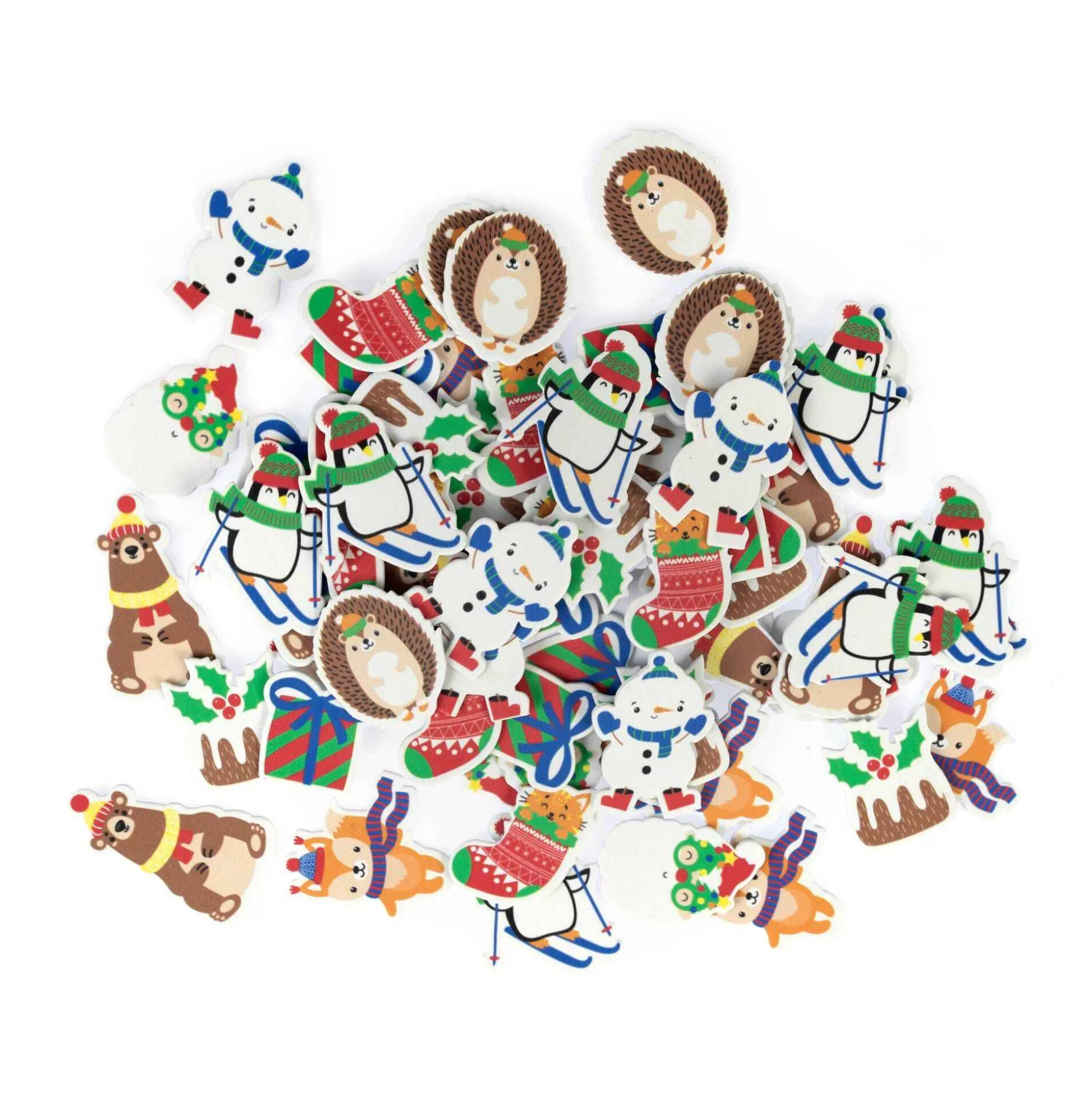 Christmas Animal Foam Stickers 42 Pack-Hobbycraft Shop