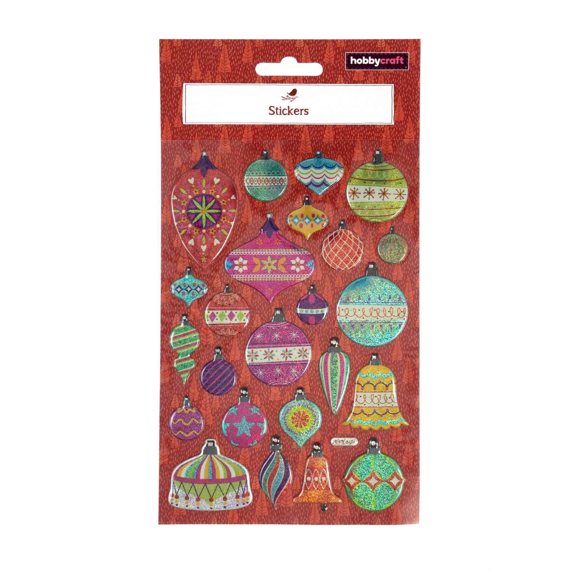 Christmas Bauble Stickers-Hobbycraft Fashion