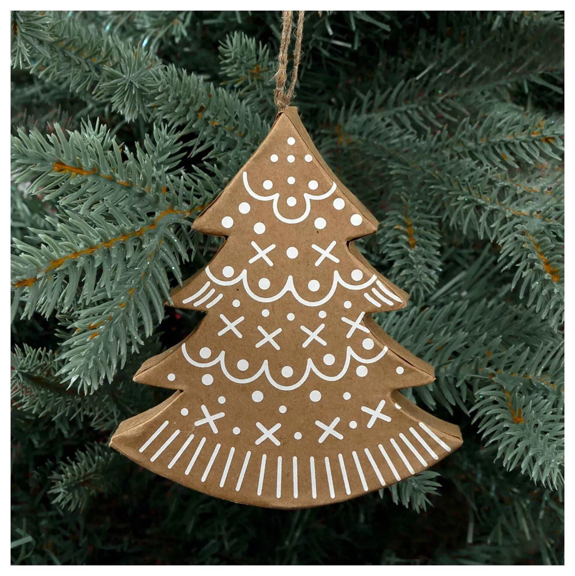 Decorated Mache Christmas Tree Decoration 10Cm-Hobbycraft Outlet