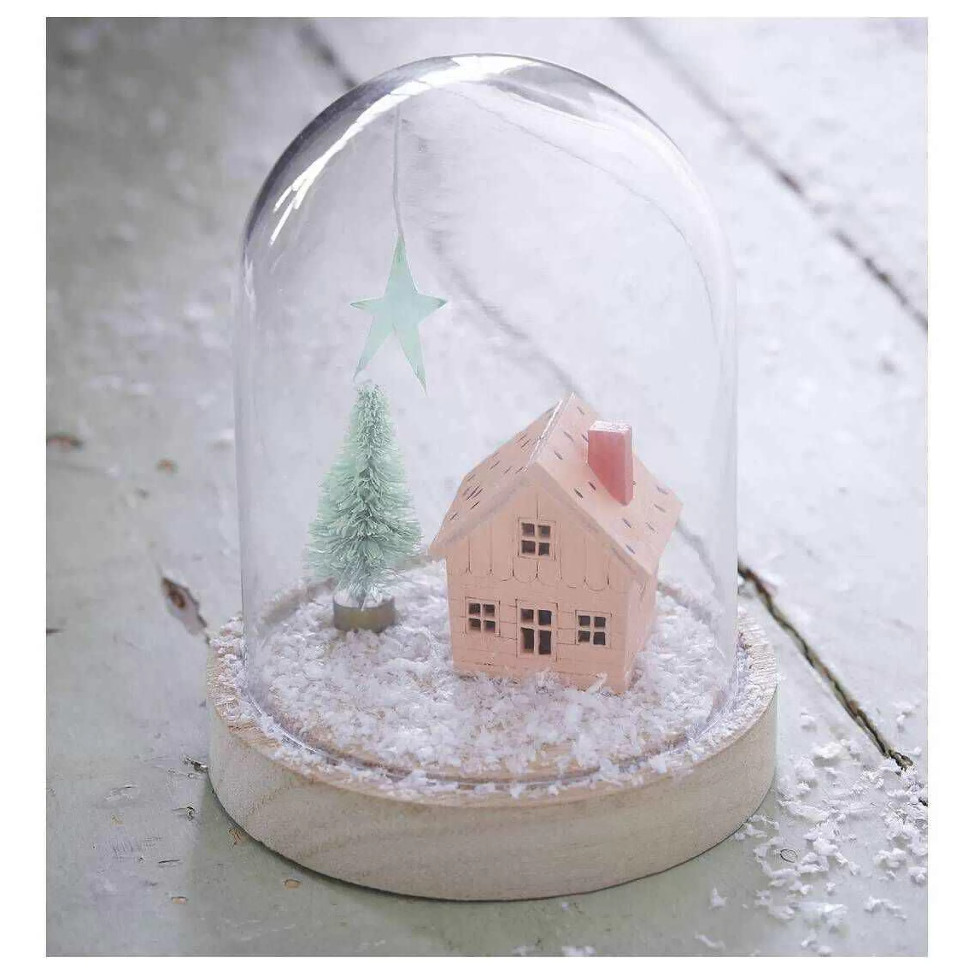 Glass Cloche With Wooden Base 10Cm X 13.5Cm-Hobbycraft Store