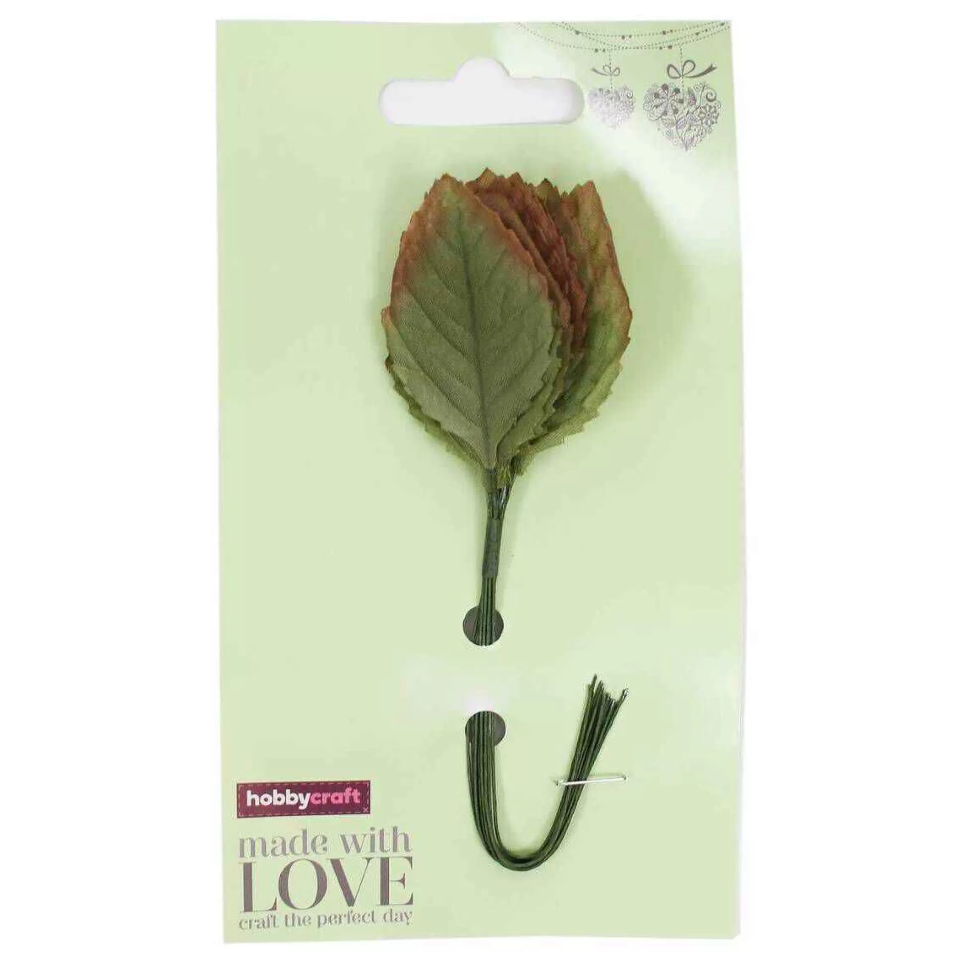 Green Wired Rose Leaves 12 Pack-Hobbycraft Cheap