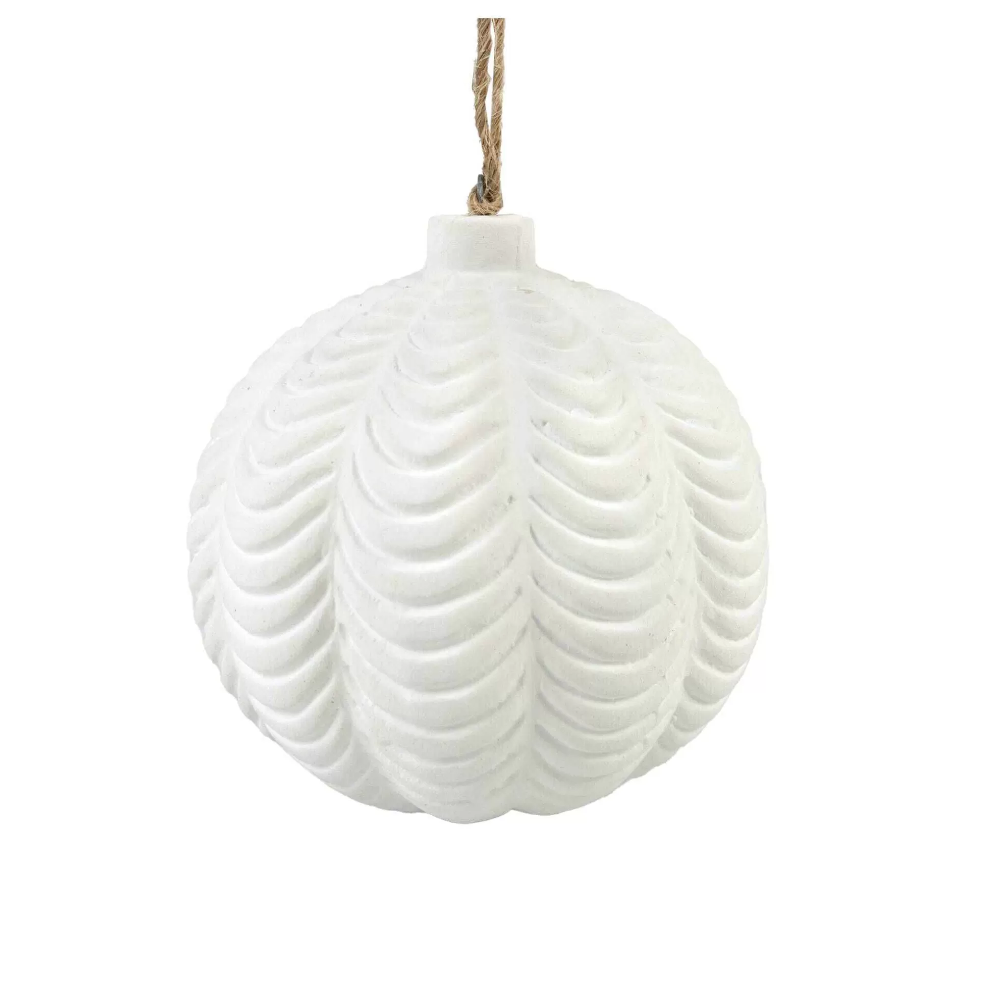 Hanging Ceramic Scalloped Bauble 7Cm-Hobbycraft Store