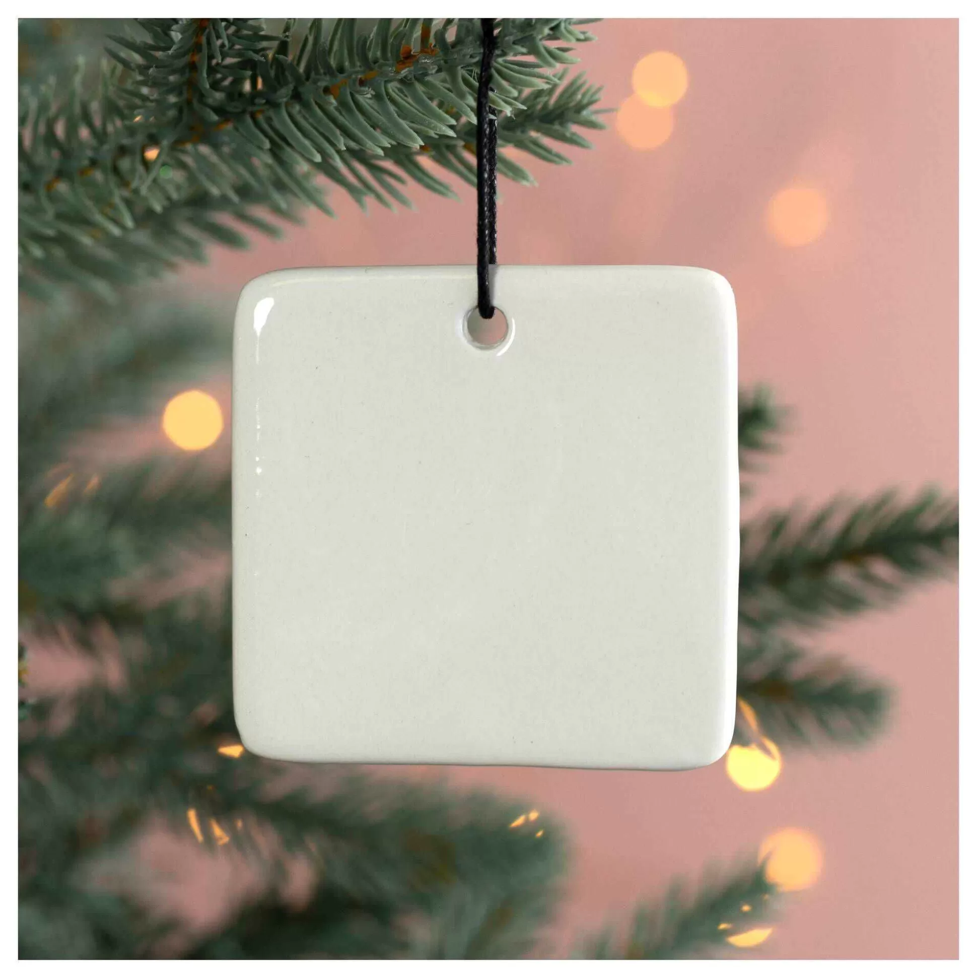 Hanging Ceramic Square Decoration 6Cm-Hobbycraft Store
