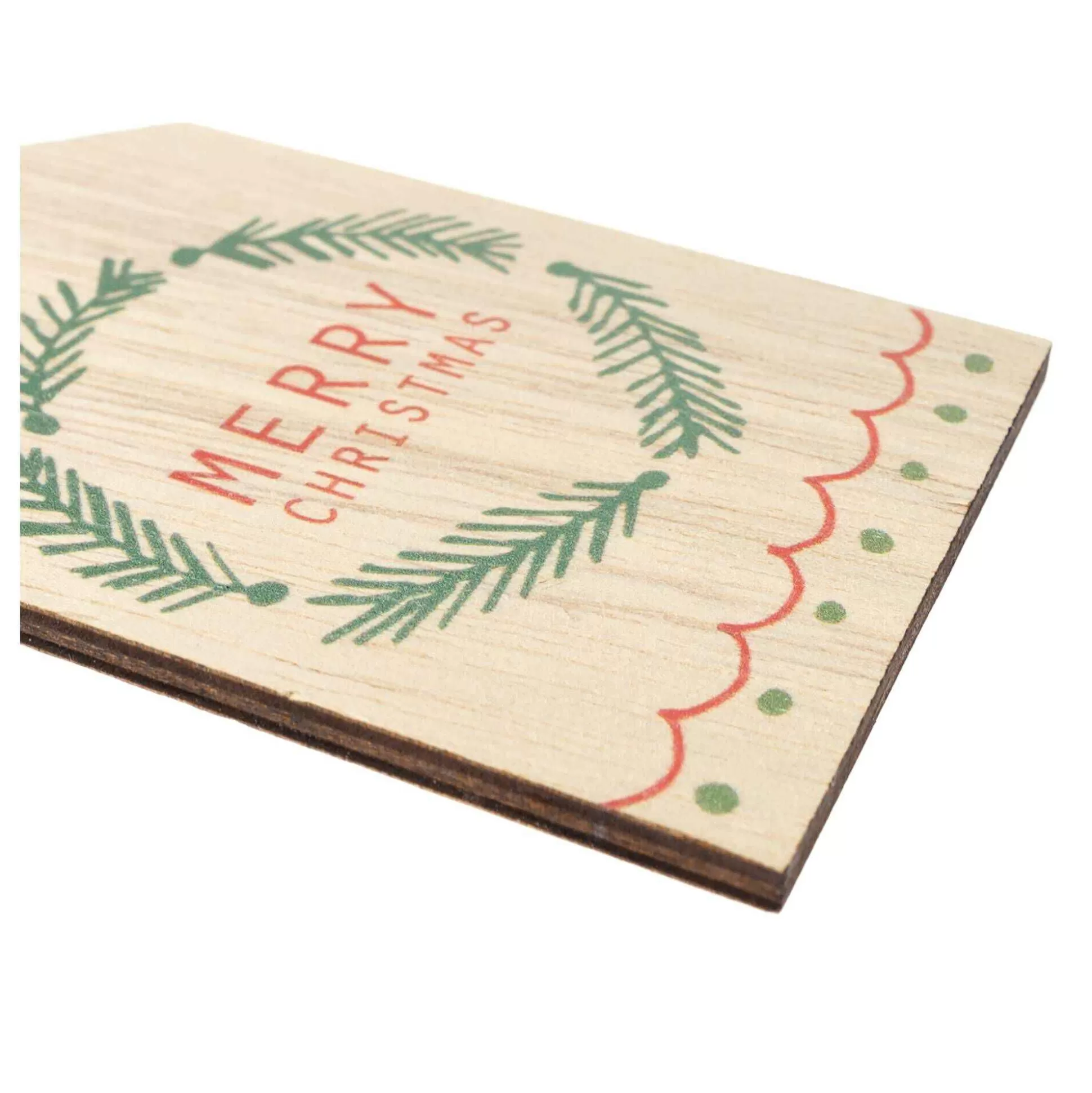 Hanging Wooden Merry Christmas Tag 10Cm-Hobbycraft Cheap