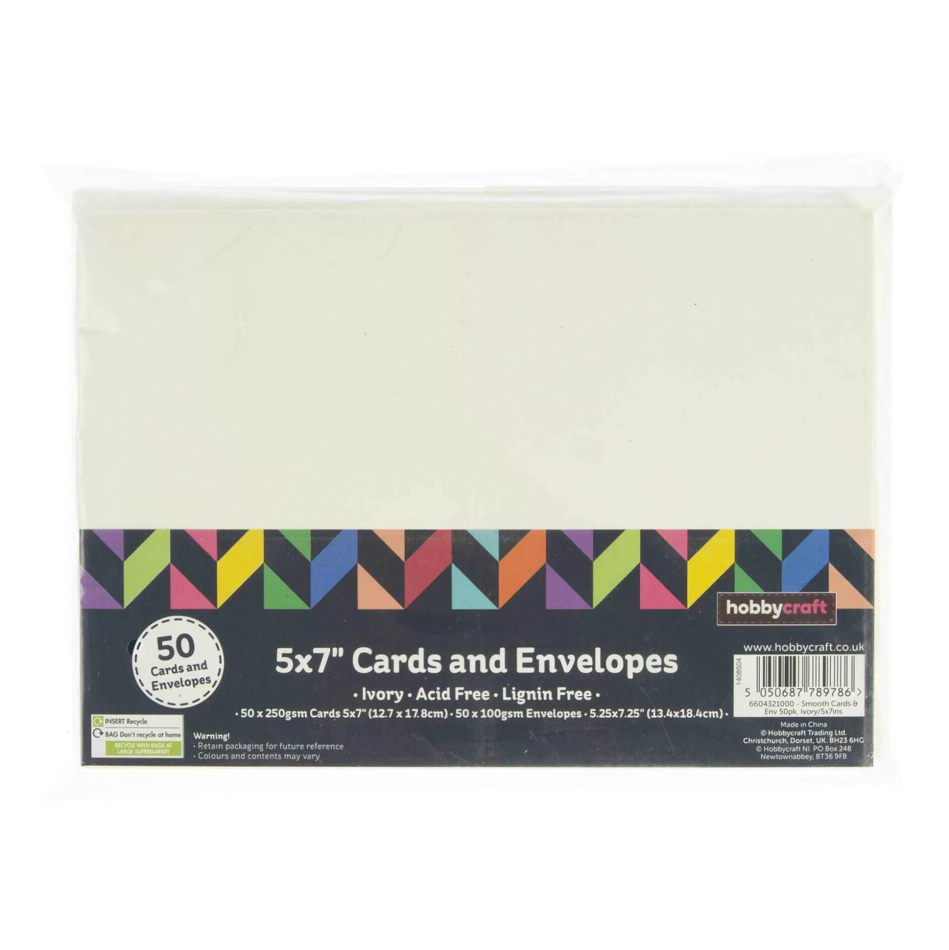 Ivory Cards And Envelopes 5 X 7 Inches 50 Pack-Hobbycraft Sale