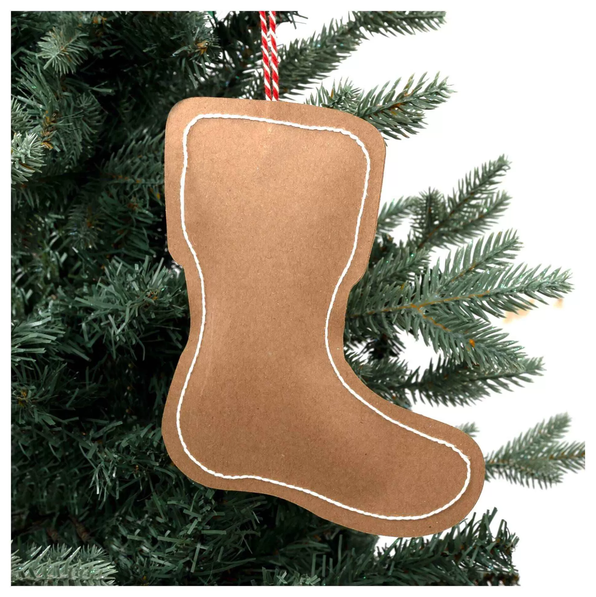 Kraft Paper Stocking Decoration 15Cm-Hobbycraft New