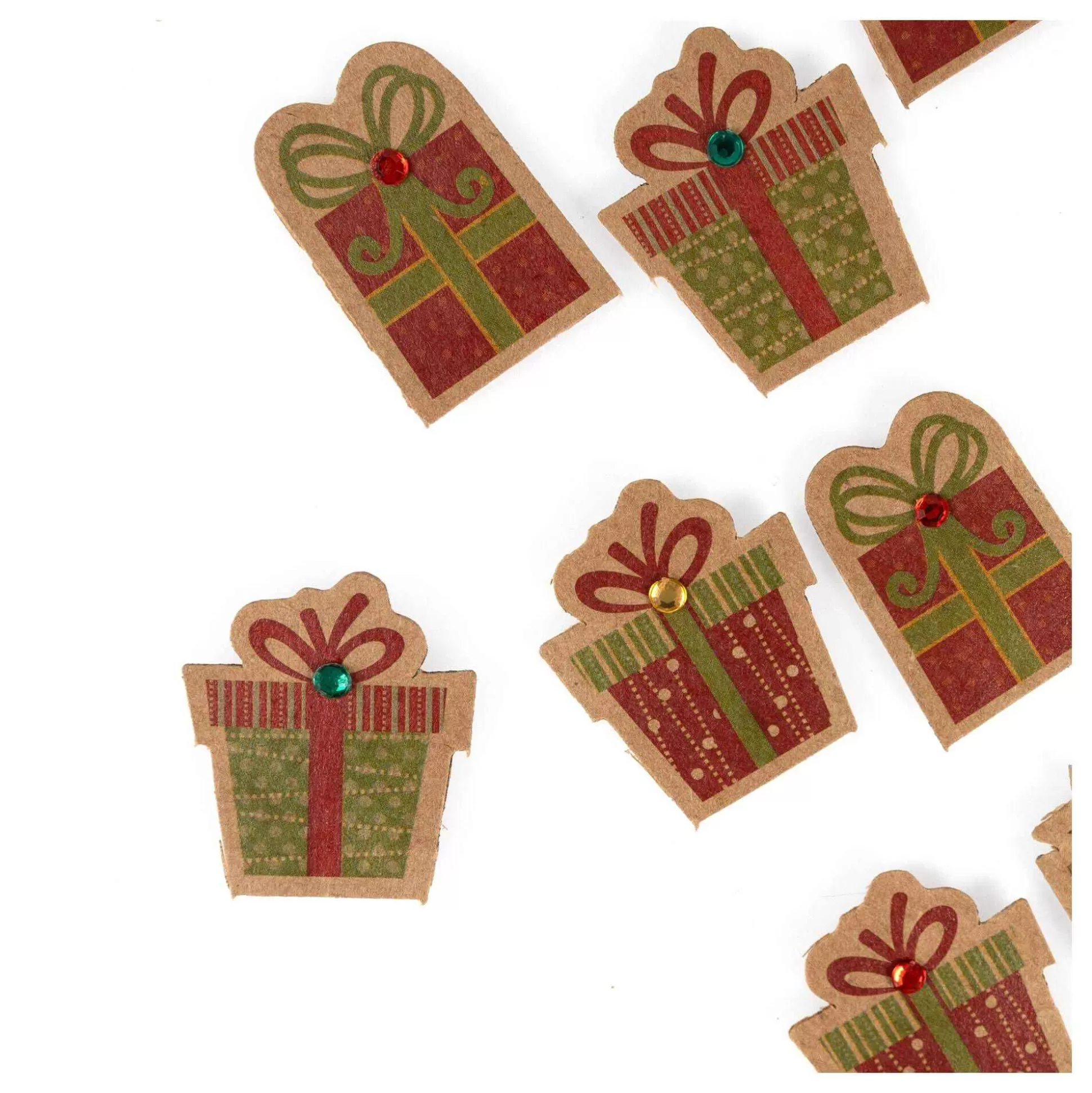 Kraft Present Chipboard Embellishments 12 Pack-Hobbycraft Shop