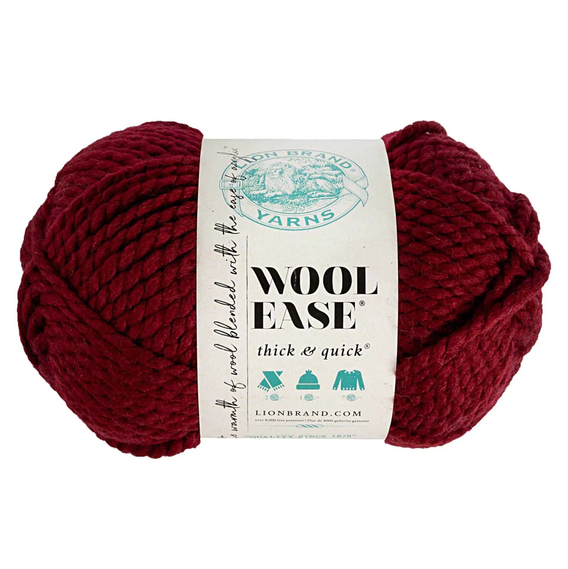 Lion Brand Cranberry Wool-Ease Thick & Quick Yarn 170G-Hobbycraft Best Sale