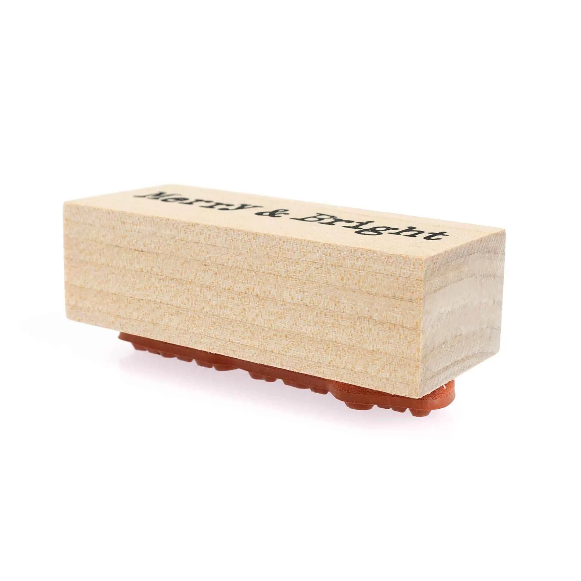 merry_and_bright_wooden_stamp_25cm_x_63cm_3.webp Merry And Bright Wooden Stamp 2.5Cm X 6.3Cm-Hobbycraft New