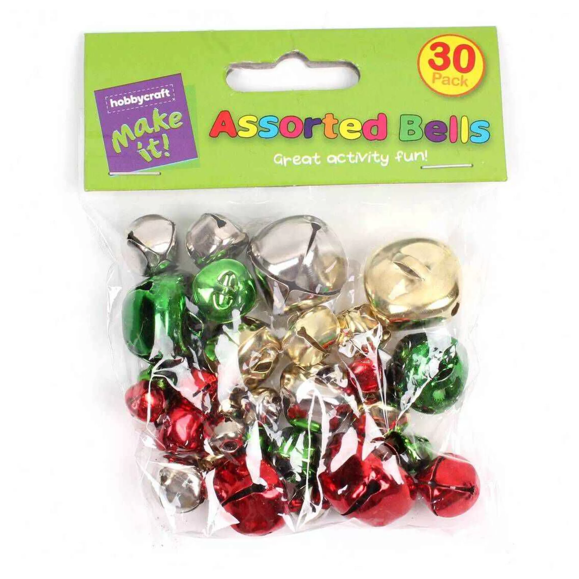 Multi-Coloured Jingle Bells 30 Pack-Hobbycraft Outlet