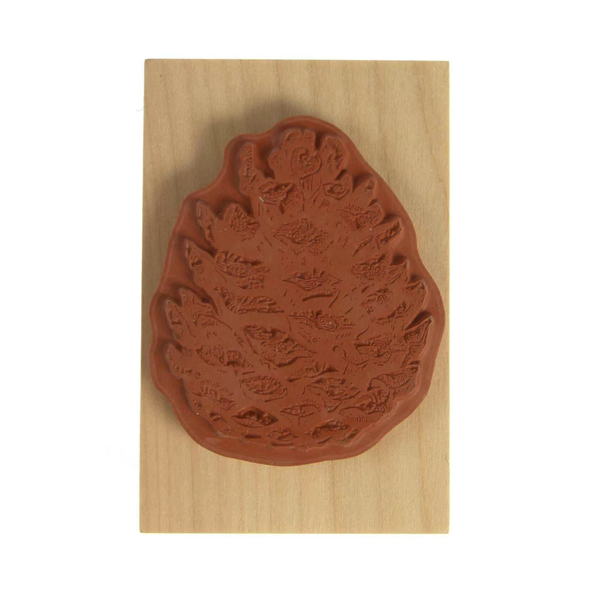 Pinecone Wooden Stamp 5Cm X 7.6Cm-Hobbycraft Cheap