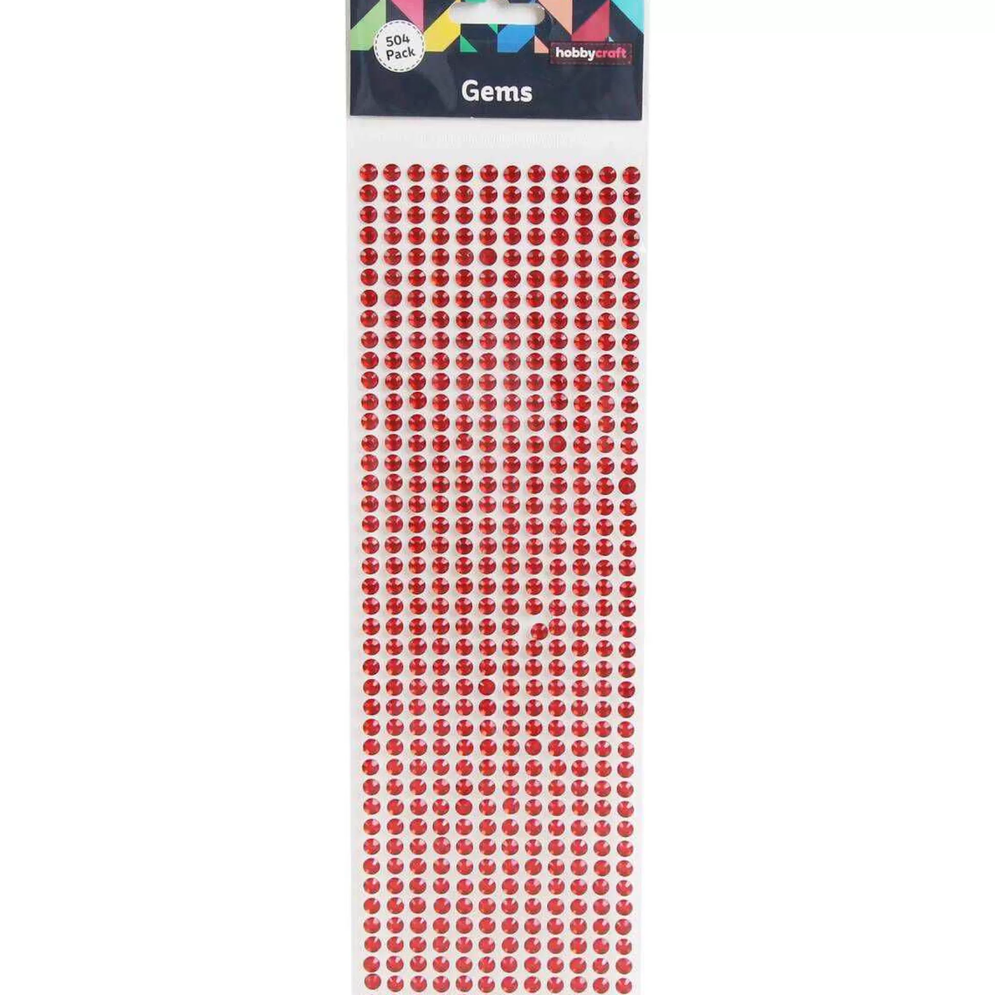 Red Adhesive Gems 6Mm 504 Pack-Hobbycraft Best