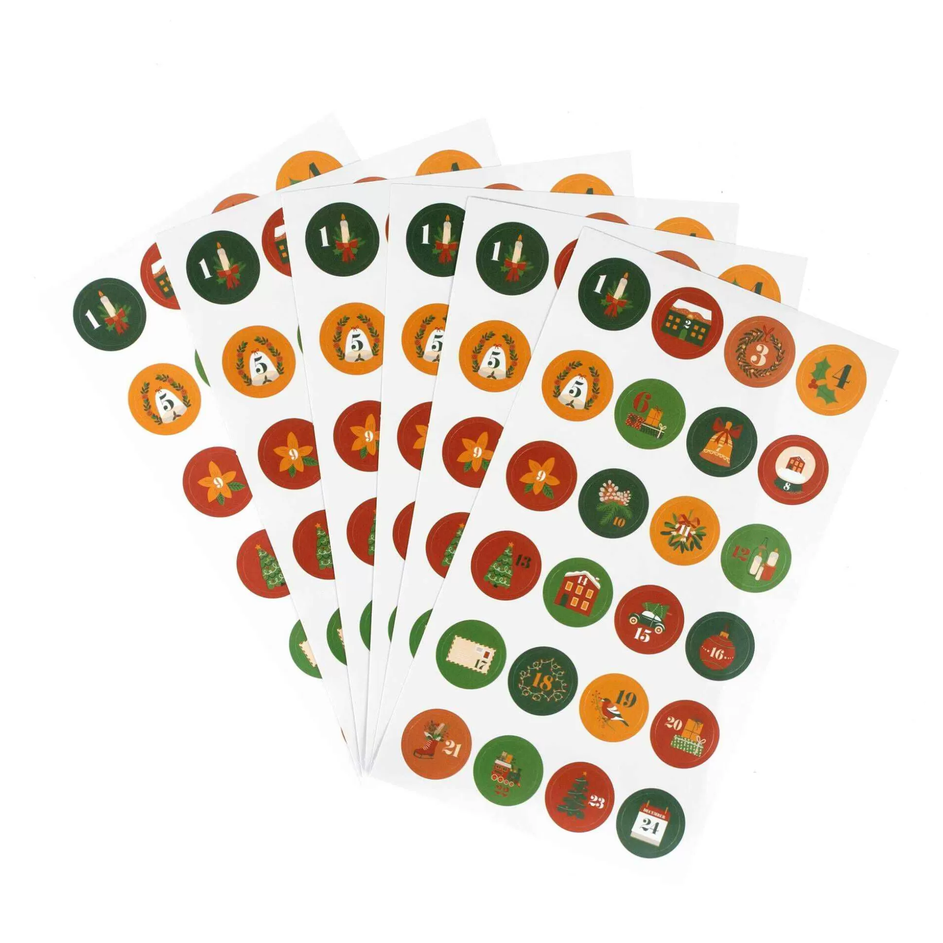 Round Christmas Number Countdown Stickers-Hobbycraft Cheap