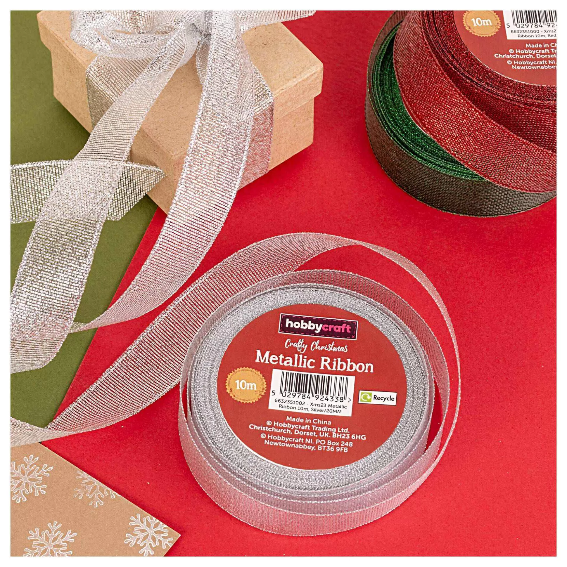 silver_metallic_ribbon_20mm_x_10m_2.webp Silver Metallic Ribbon 20Mm X 10M-Hobbycraft Best Sale