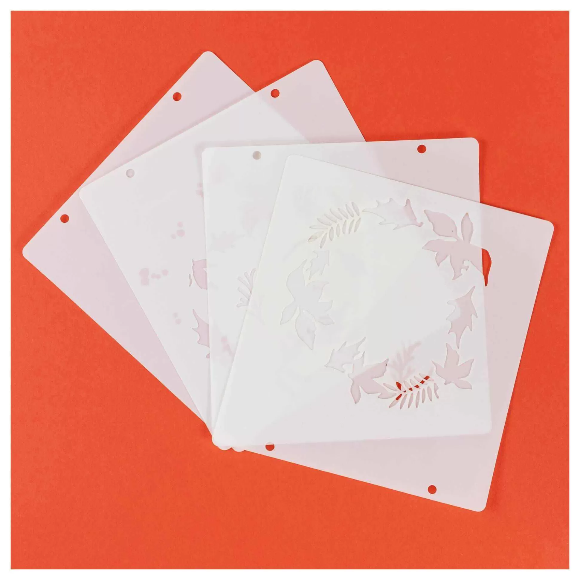 Sizzix Holly Wreath Layered Stencil Set 4 Pack-Hobbycraft Best Sale