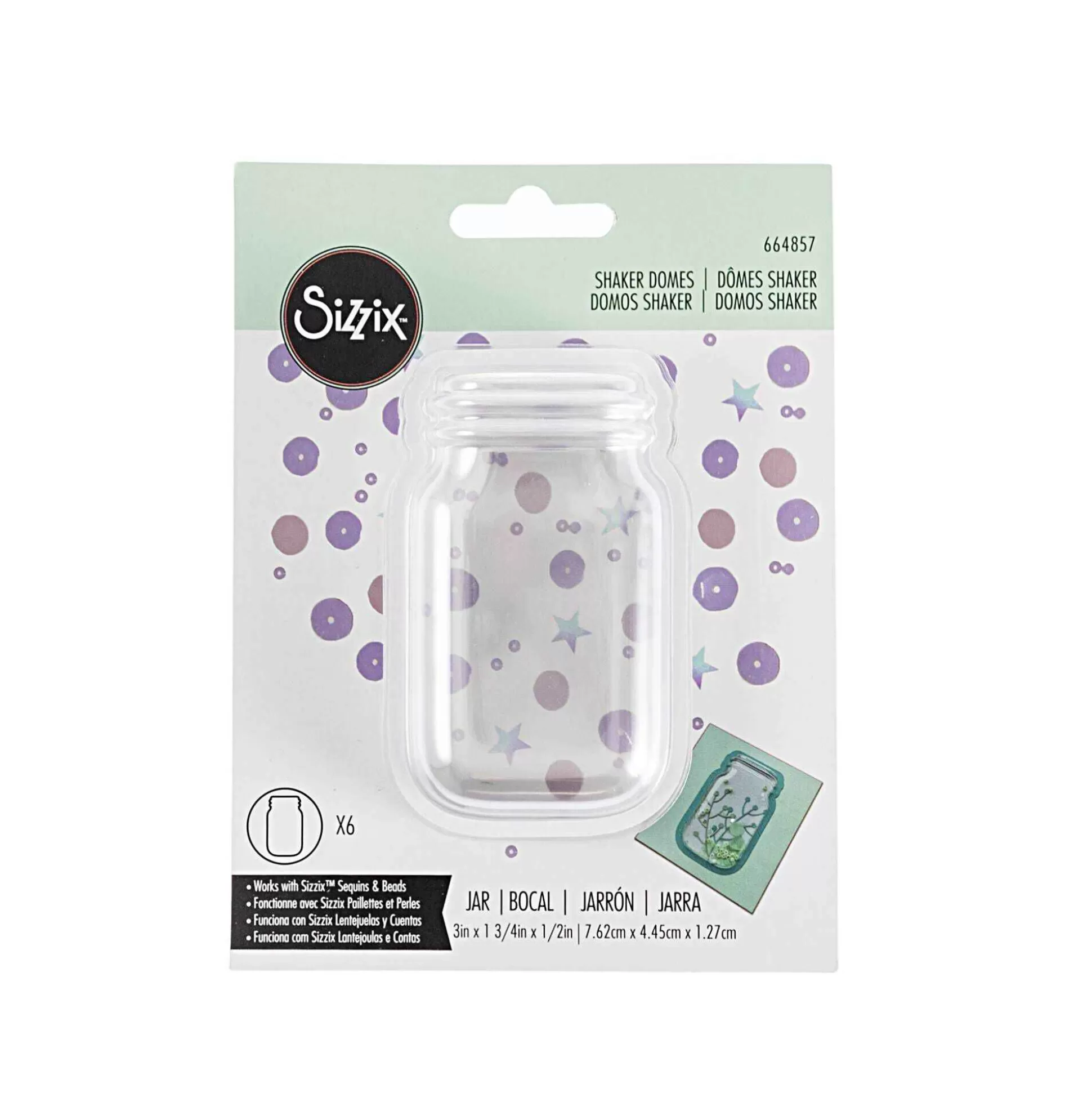 sizzix_jar_shaker_domes_6_pack_1.webp Sizzix Jar Shaker Domes 6 Pack-Hobbycraft Shop