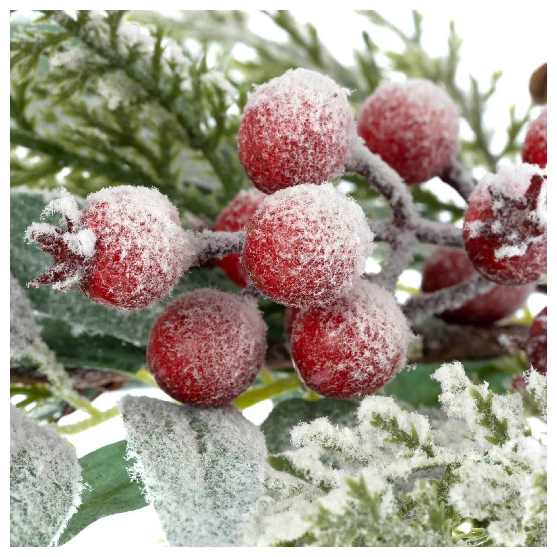 Snowy Leaf Berry Pick 61Cm-Hobbycraft Fashion