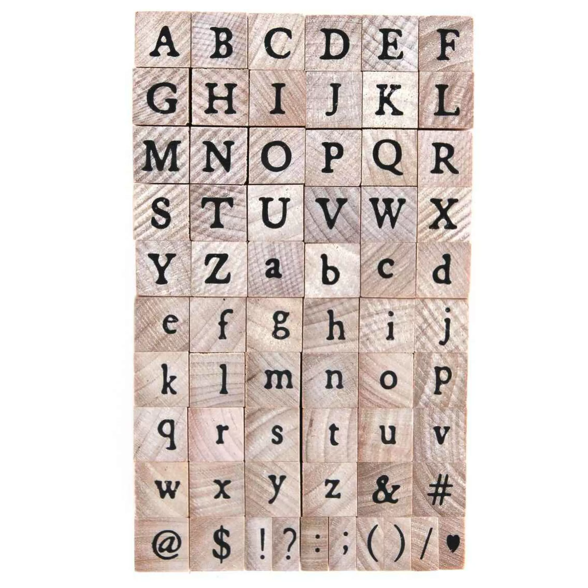 Typewriter Alphabet Wooden Stamp Set 60 Pieces-Hobbycraft Cheap