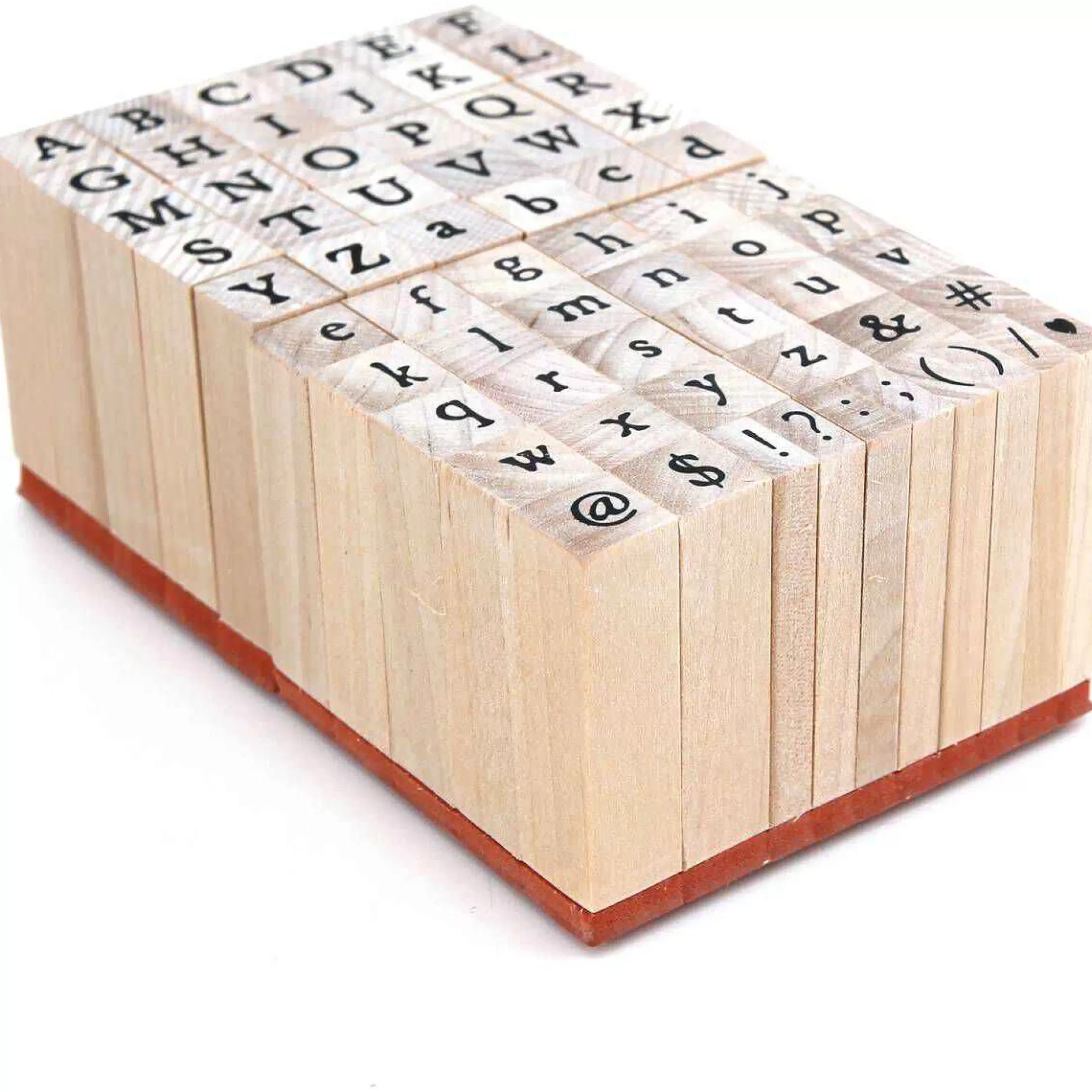 Typewriter Alphabet Wooden Stamp Set 60 Pieces-Hobbycraft Cheap