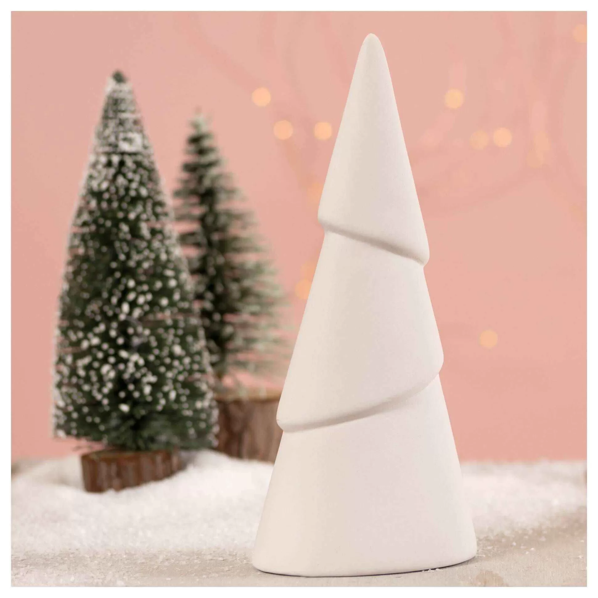 Unglazed Ceramic Standing Tree 19Cm-Hobbycraft Store