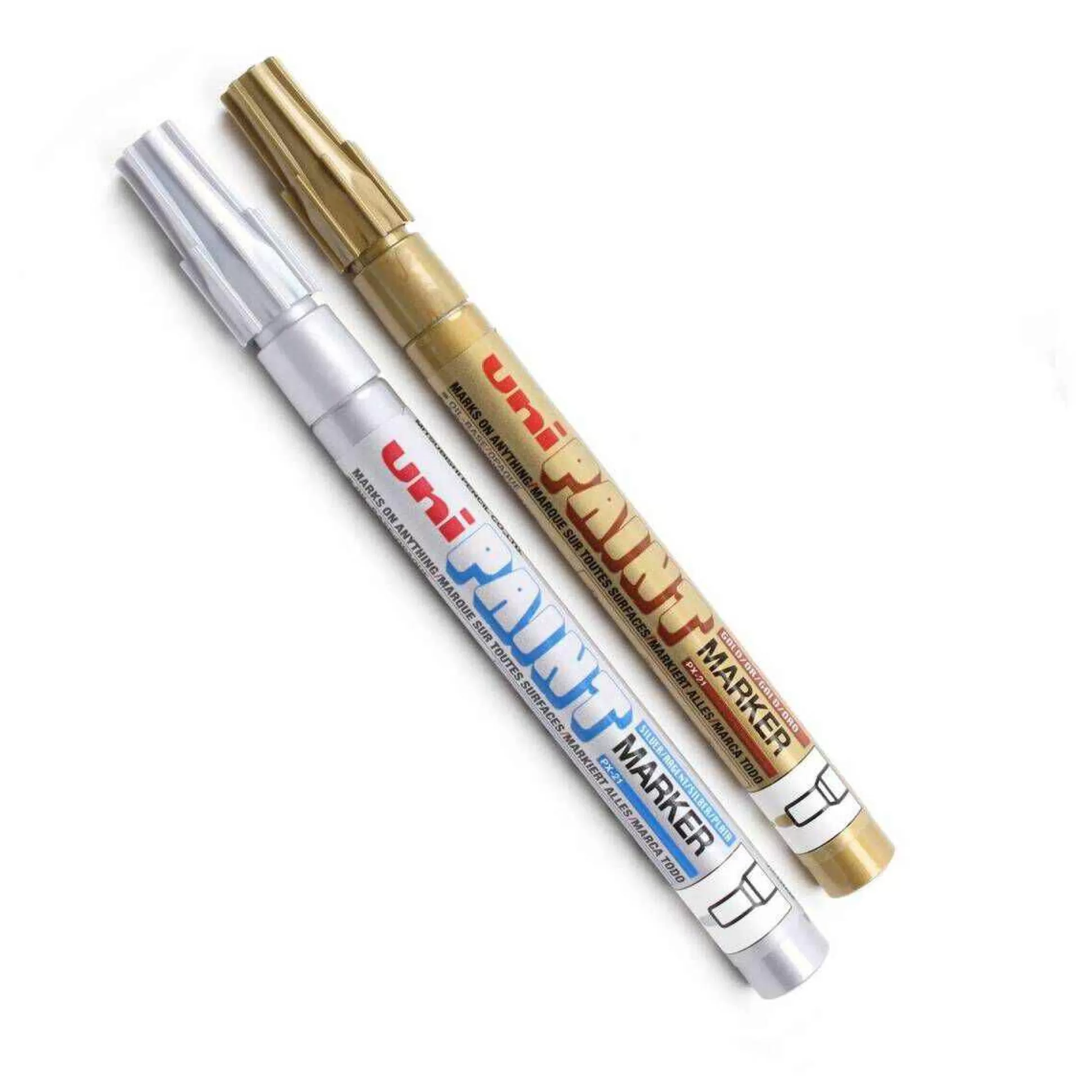 Uni Paint Silver And Gold Bullet Tip Permanent Marker 2 Pack-Hobbycraft Cheap