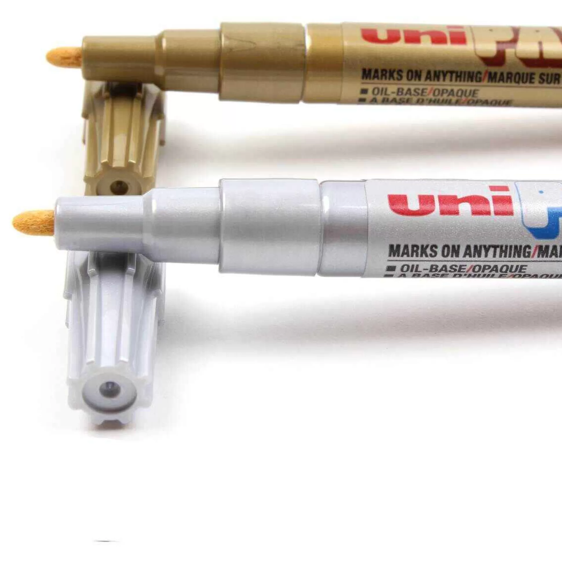 Uni Paint Silver And Gold Bullet Tip Permanent Marker 2 Pack-Hobbycraft Cheap