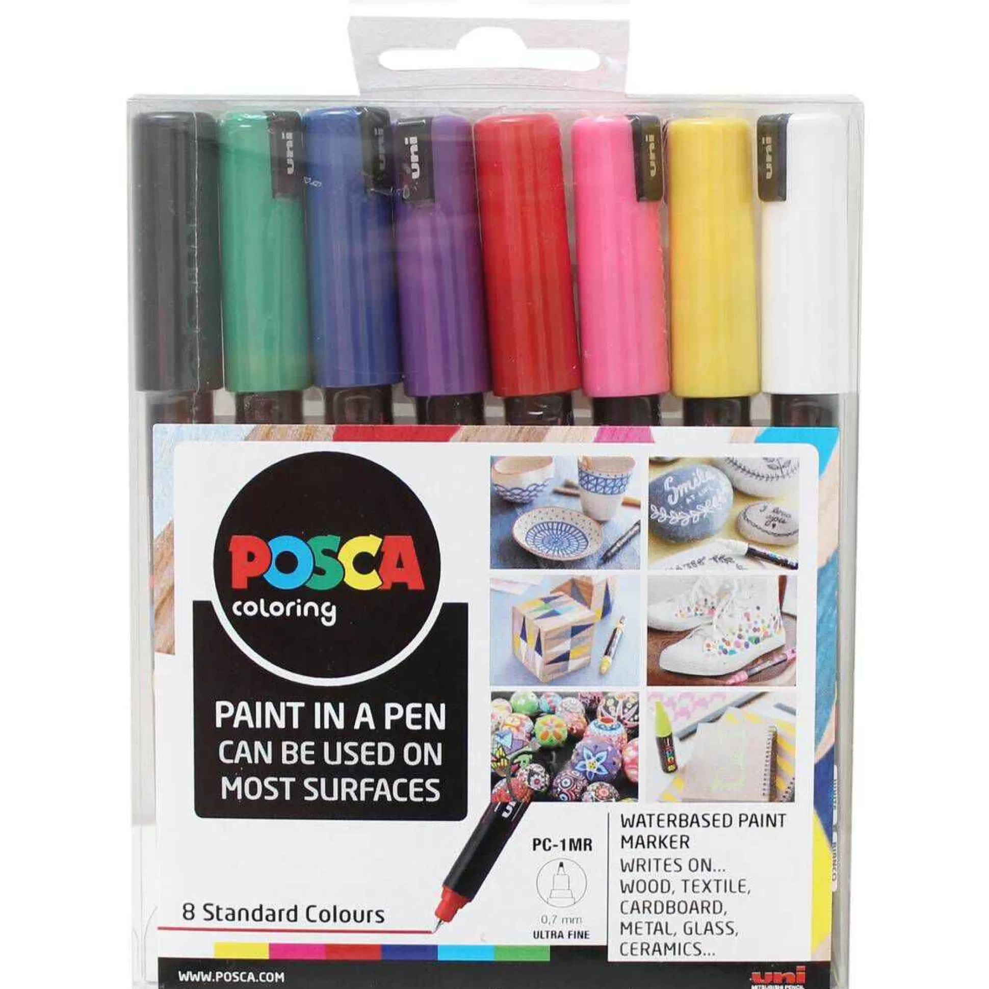 Uni-Ball Posca Pc 1Mr Marker Pens Starter Set 8 Pack-Hobbycraft Flash Sale