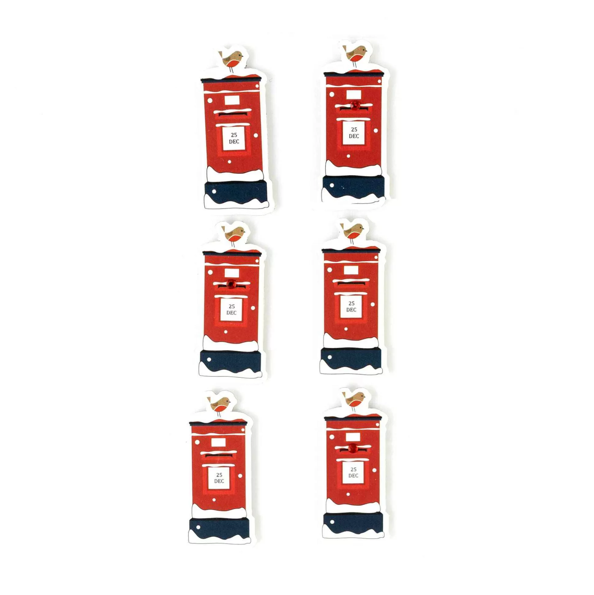 Vintage Post Box Embellishments 6 Pack-Hobbycraft Best Sale