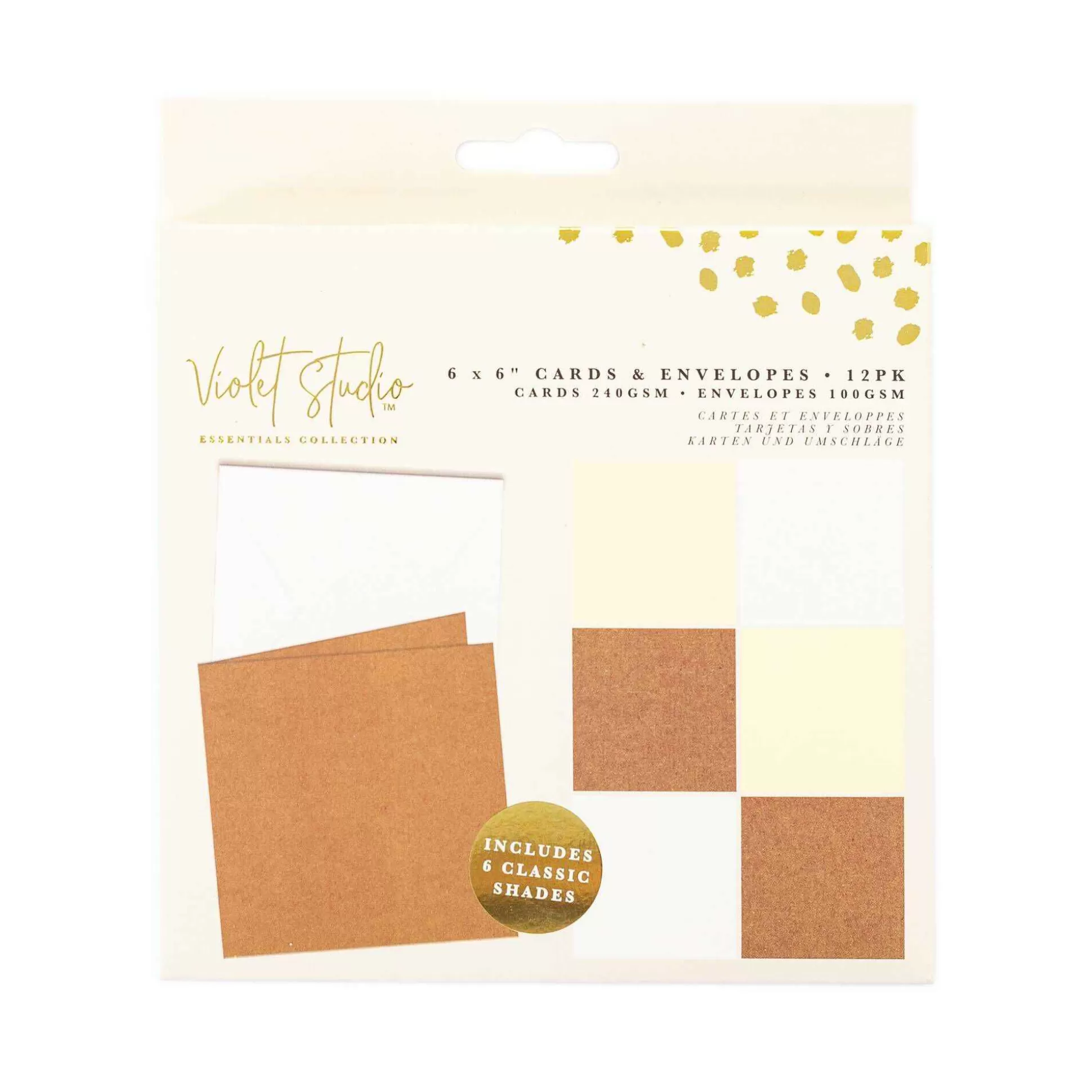 Violet Studio Classic Card Blanks 6 X 6 Inches 12 Pack-Hobbycraft Best Sale