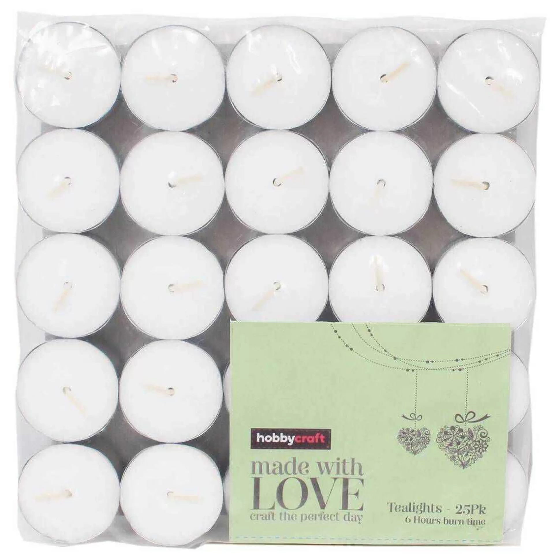 White 6 Hour Tea Lights 25 Pack-Hobbycraft Best Sale