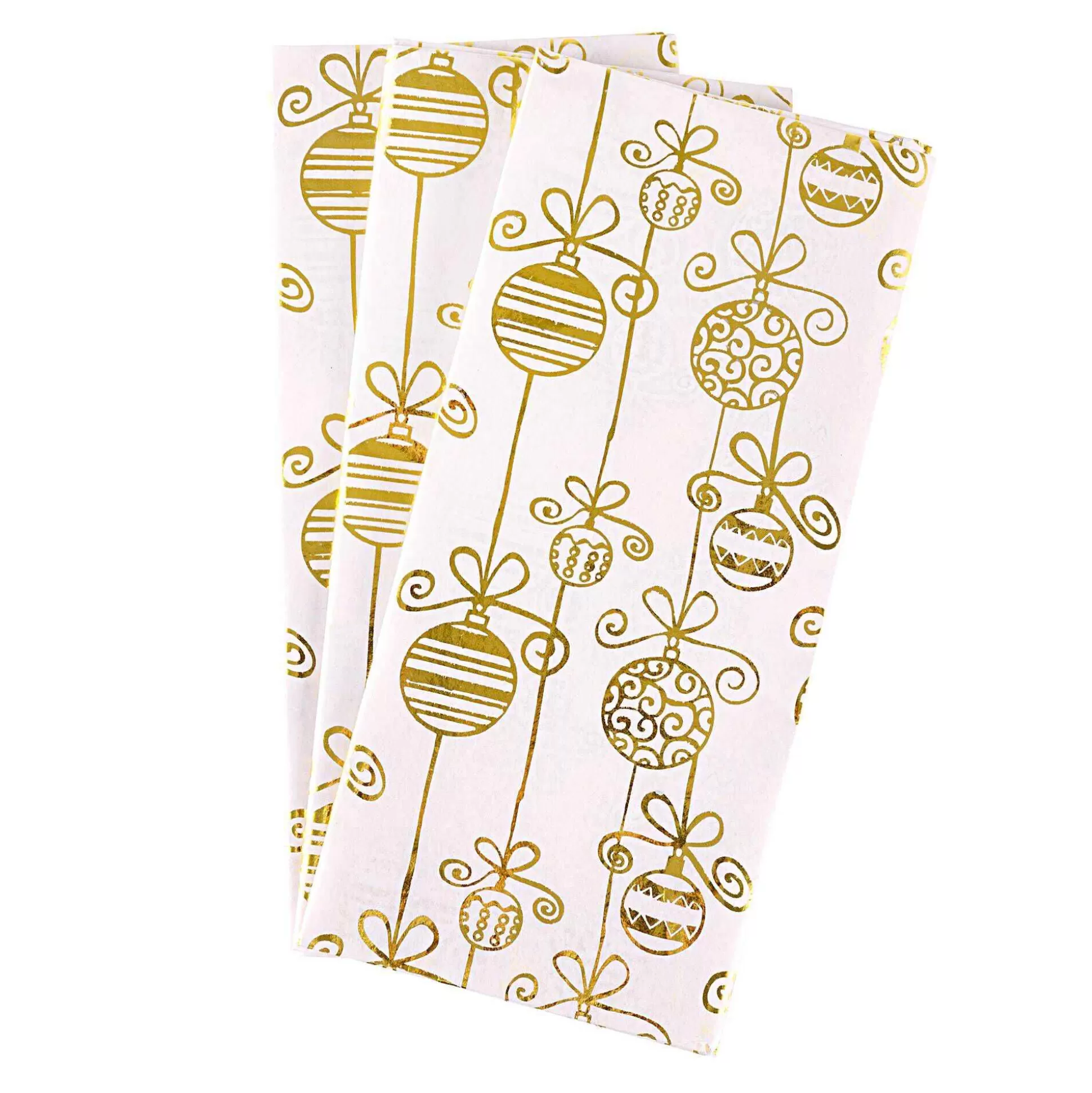 White Bauble Tissue Paper 50Cm X 75Cm 3 Pack-Hobbycraft Sale